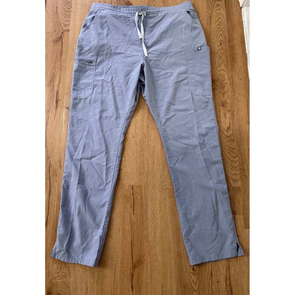 FIGS Technical Collection Scrub Pants Size XL Tall Drawstring Cargo Blue/Purple